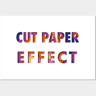 Cut Paper Effect Posters and Art